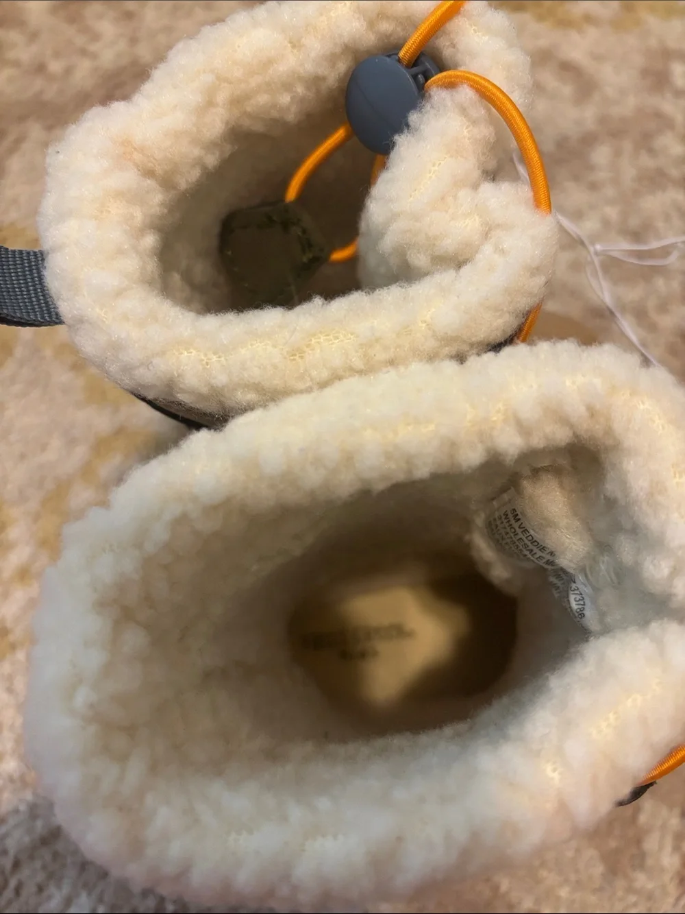 Falls Creek Kids Tan and Orange Winter Boots